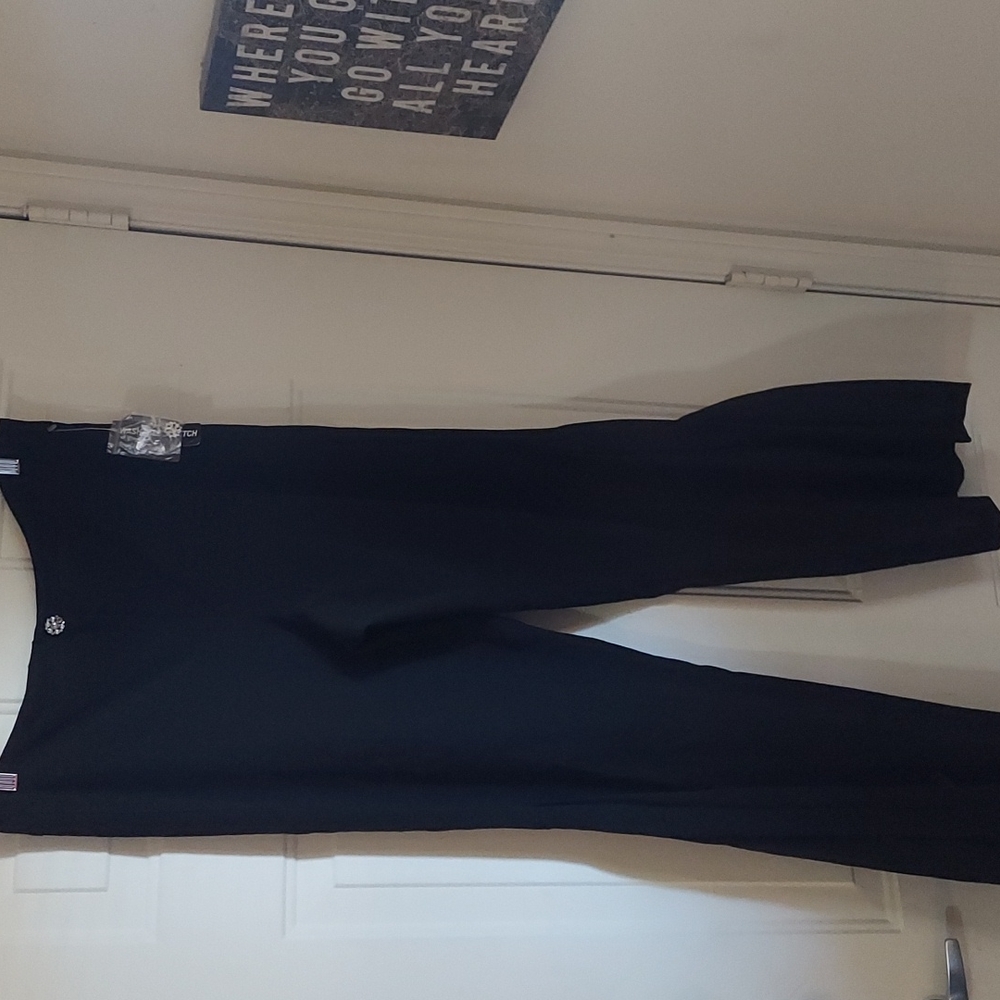 Flare leg dress pants with slits 12